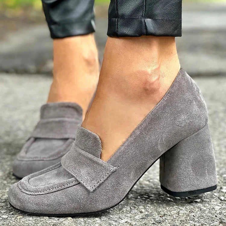 Bria - Block Heel Loafers-15551042912629-Mirella Fiore