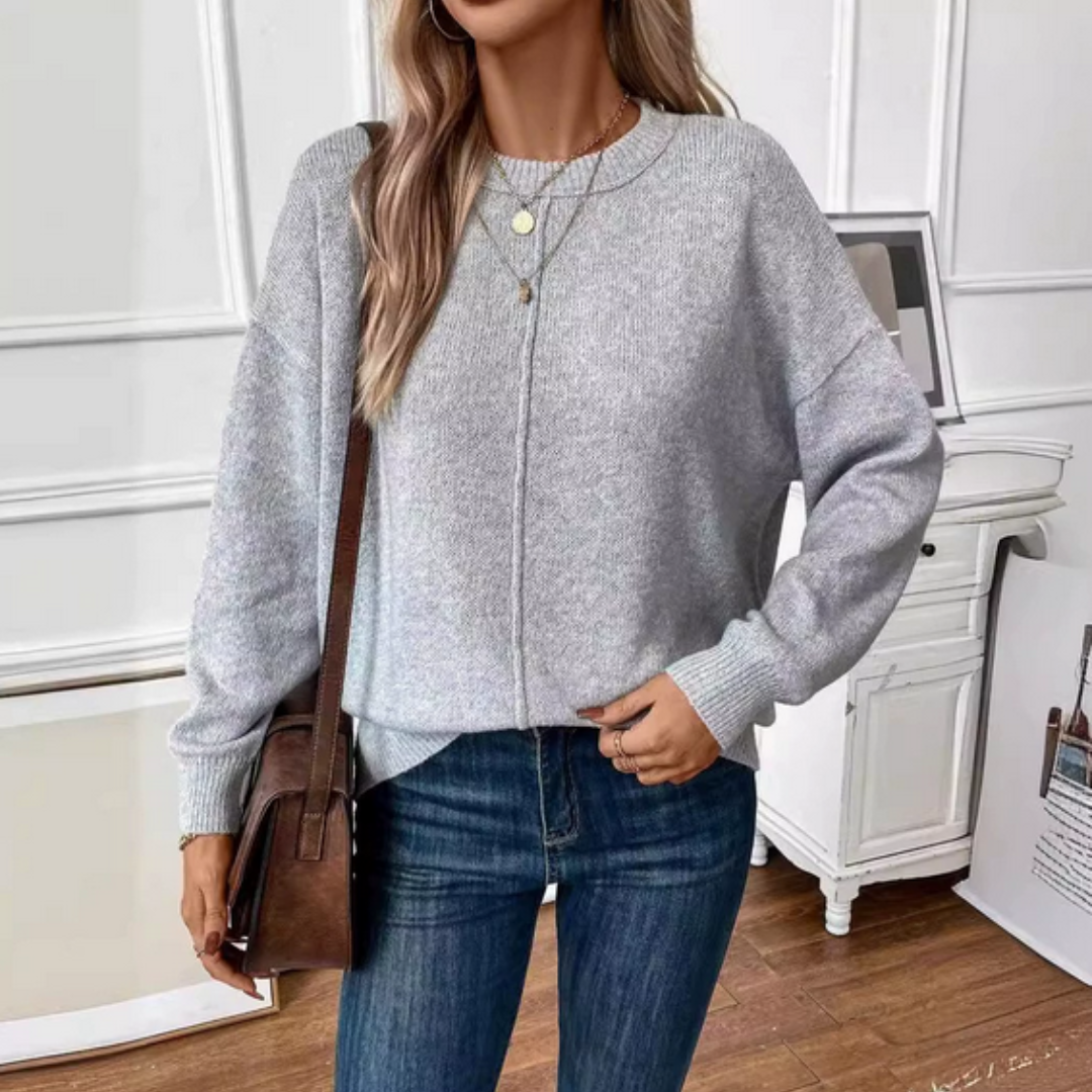CHRYSA - Casual Soft Knit Sweater-15519827689845-Nancy & Mae Savannah