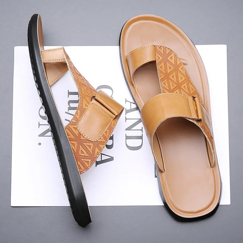 Callen Luxe - Bare Leather Sandals-15547822801269-Mirella Fiore