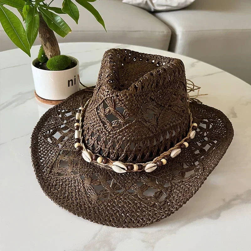 Calvera – Beaded crown – Straw cowboy hat-15133794599285-Mirella Fiore