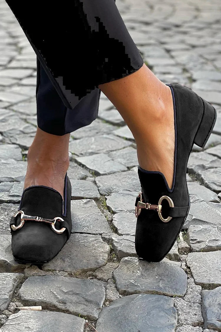 Candice - Black Loafers With Golden Bit-15551042552181-Mirella Fiore