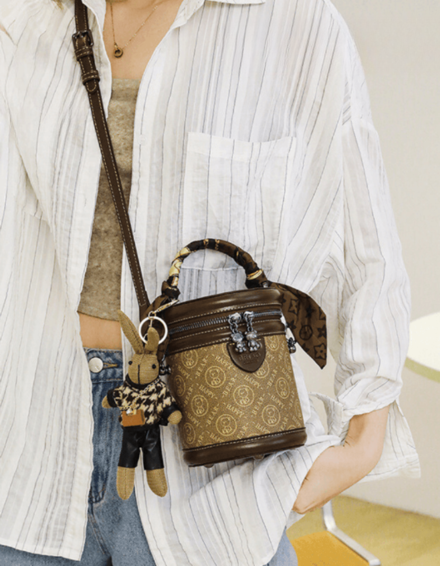 Capucinetta – Monogram bunny detail – Crossbody handbag-15209173844341-Mirella Fiore