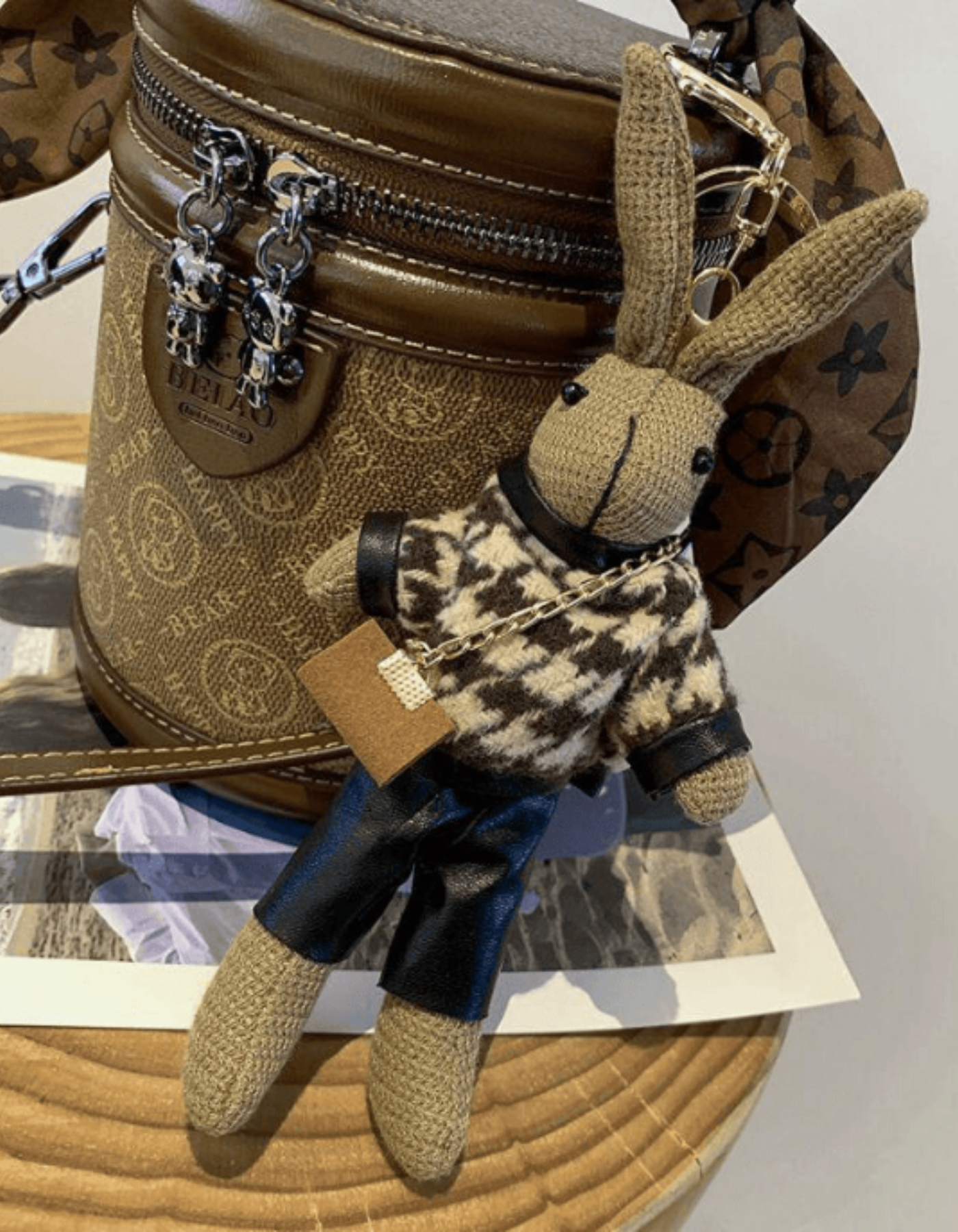 Capucinetta – Monogram bunny detail – Crossbody handbag-15209173844341-Mirella Fiore