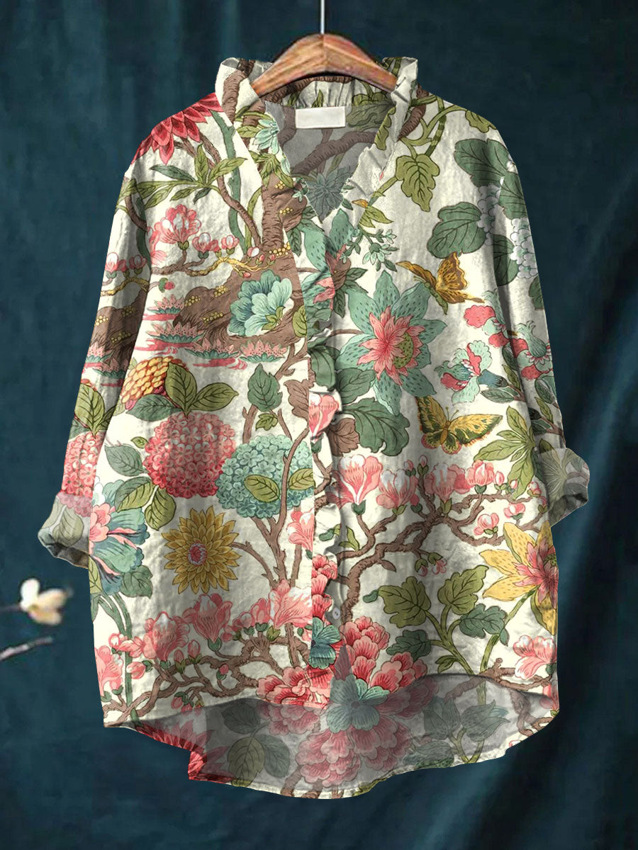 Cara - Garden Print Blouse-15542207021429-Mirella Fiore