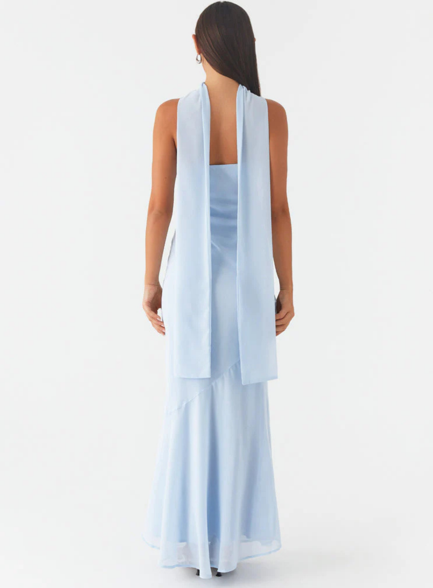 Carina – Elegant scarf detail – Strapless maxi dress-15260612198773-Mirella Fiore