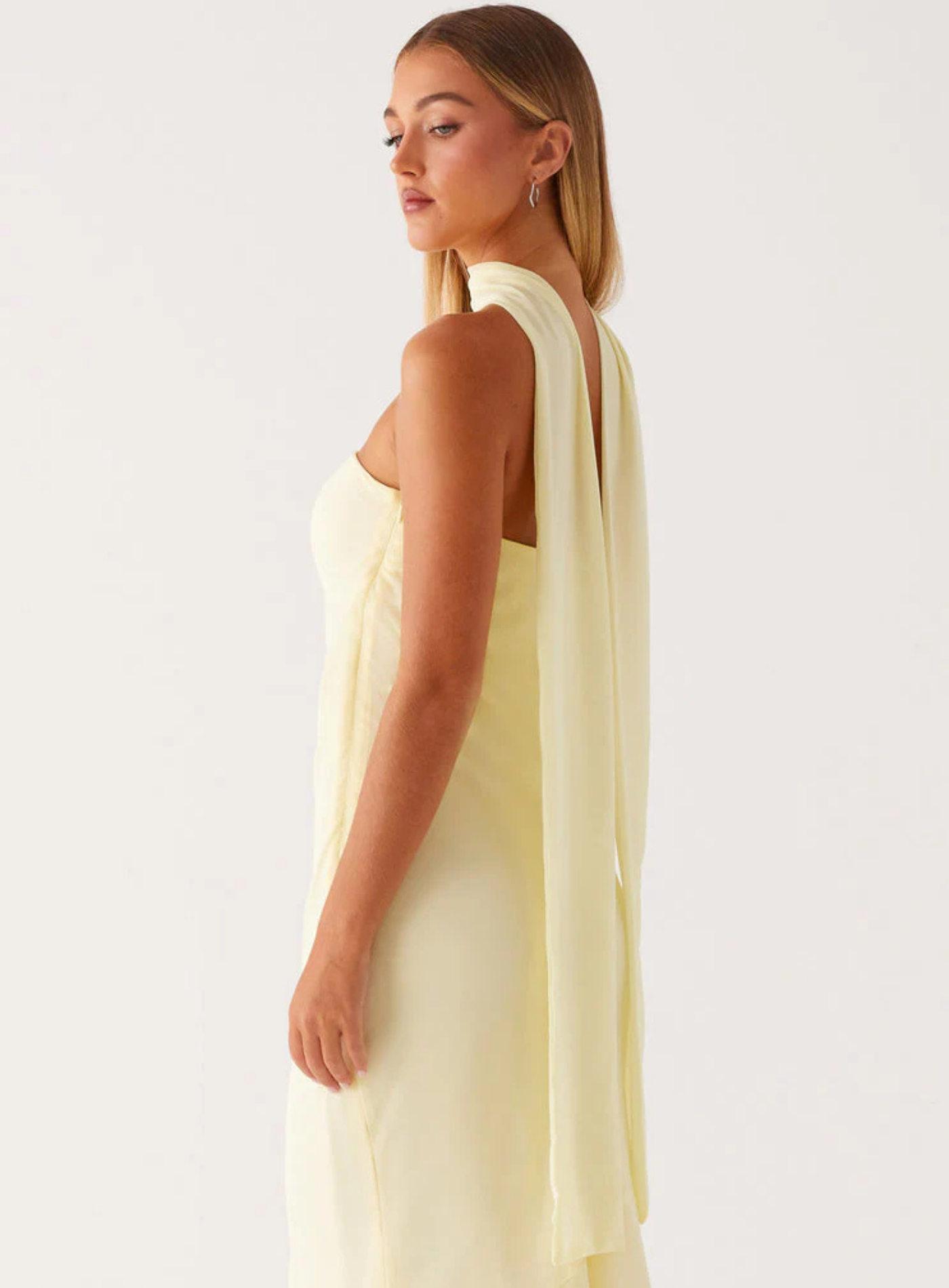 Carina – Elegant scarf detail – Strapless maxi dress-15260612198773-Mirella Fiore