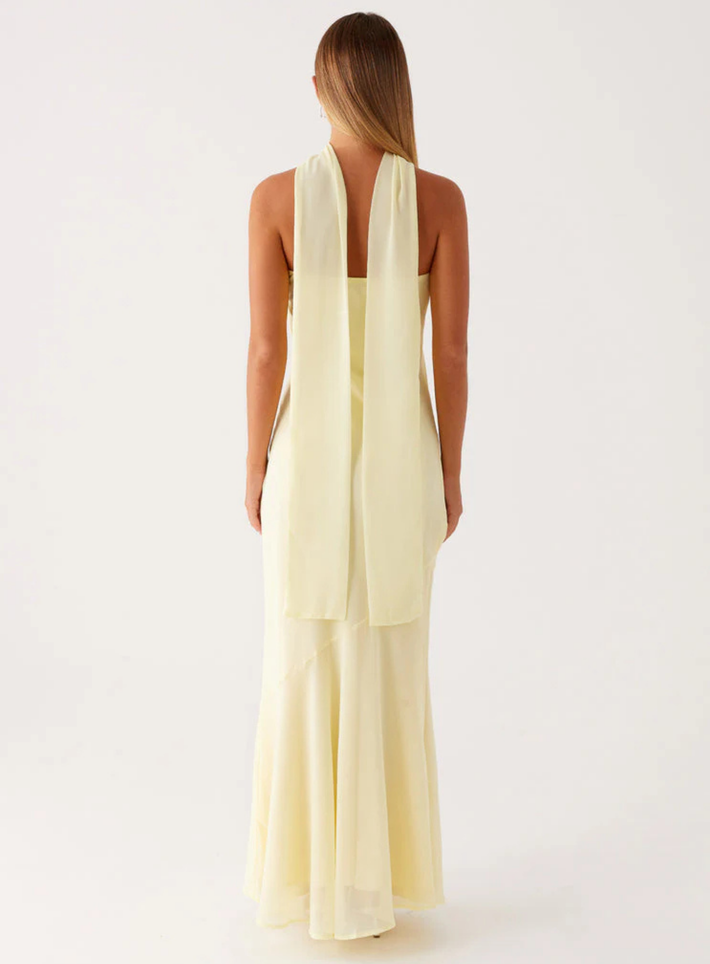 Carina – Elegant scarf detail – Strapless maxi dress-15260612198773-Mirella Fiore