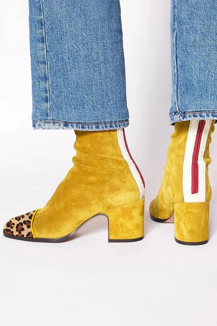 Carla - Mid-Heel Ankle Boot With Sporty Detail-15551039668597-Mirella Fiore