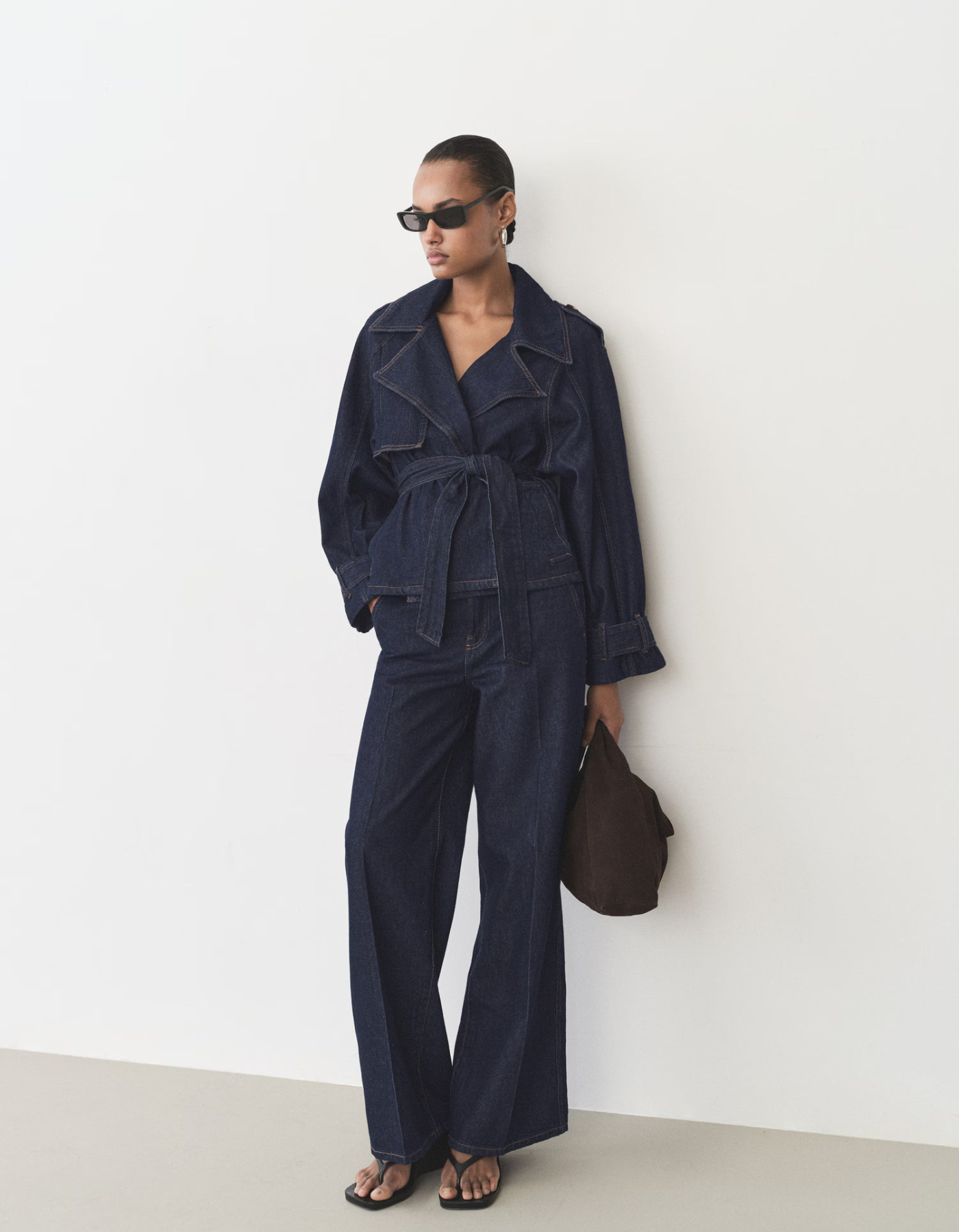 Carmela – Structured denim – Belted trench jacket-15448957780341-Nancy & Mae Savannah