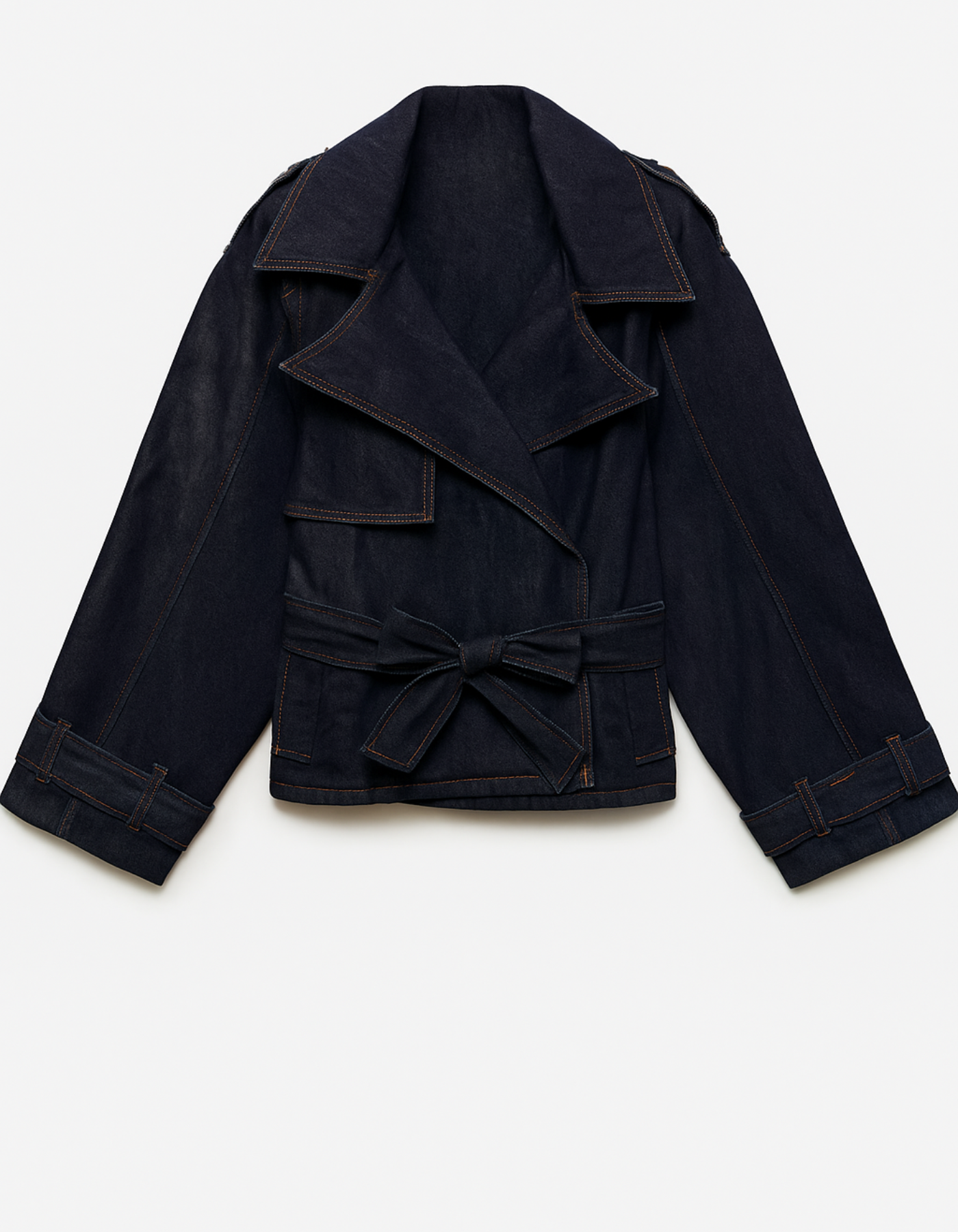 Carmela – Structured denim – Belted trench jacket-15448957780341-Nancy & Mae Savannah