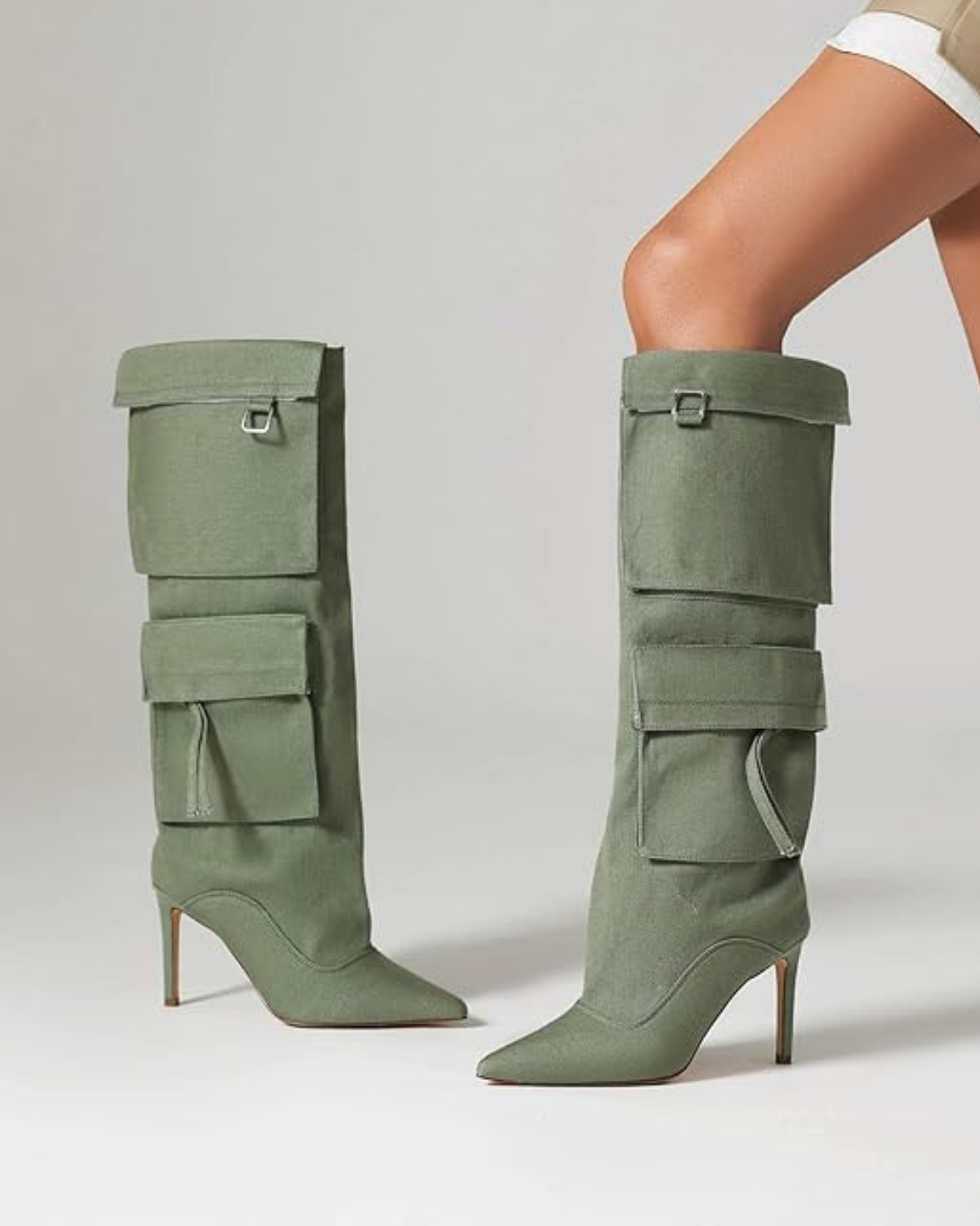 Carmella – Pointed toe – Knee-high denim boots-15133957161333-Mirella Fiore