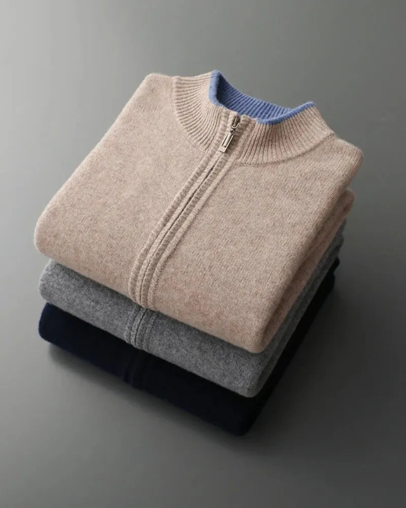 Cashmere Zip Jacket-15553976435061-Nancy & Mae Savannah