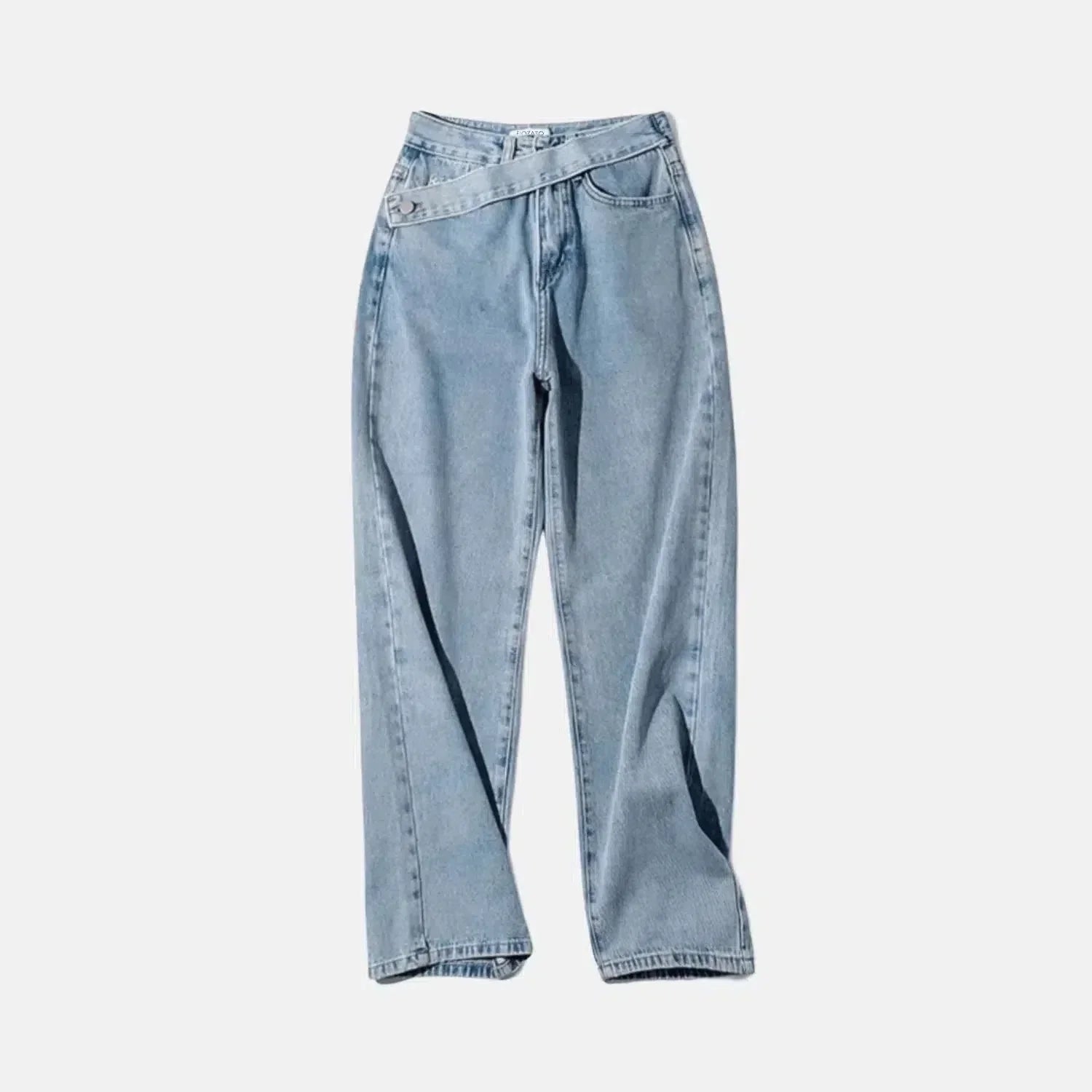 Casila – Asymmetrical closure – Straight-leg jeans-15133677453685-Mirella Fiore