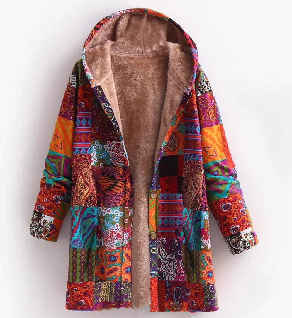 Cassandra - Fleece-Lined Hooded Jacket-15544936497525-Mirella Fiore
