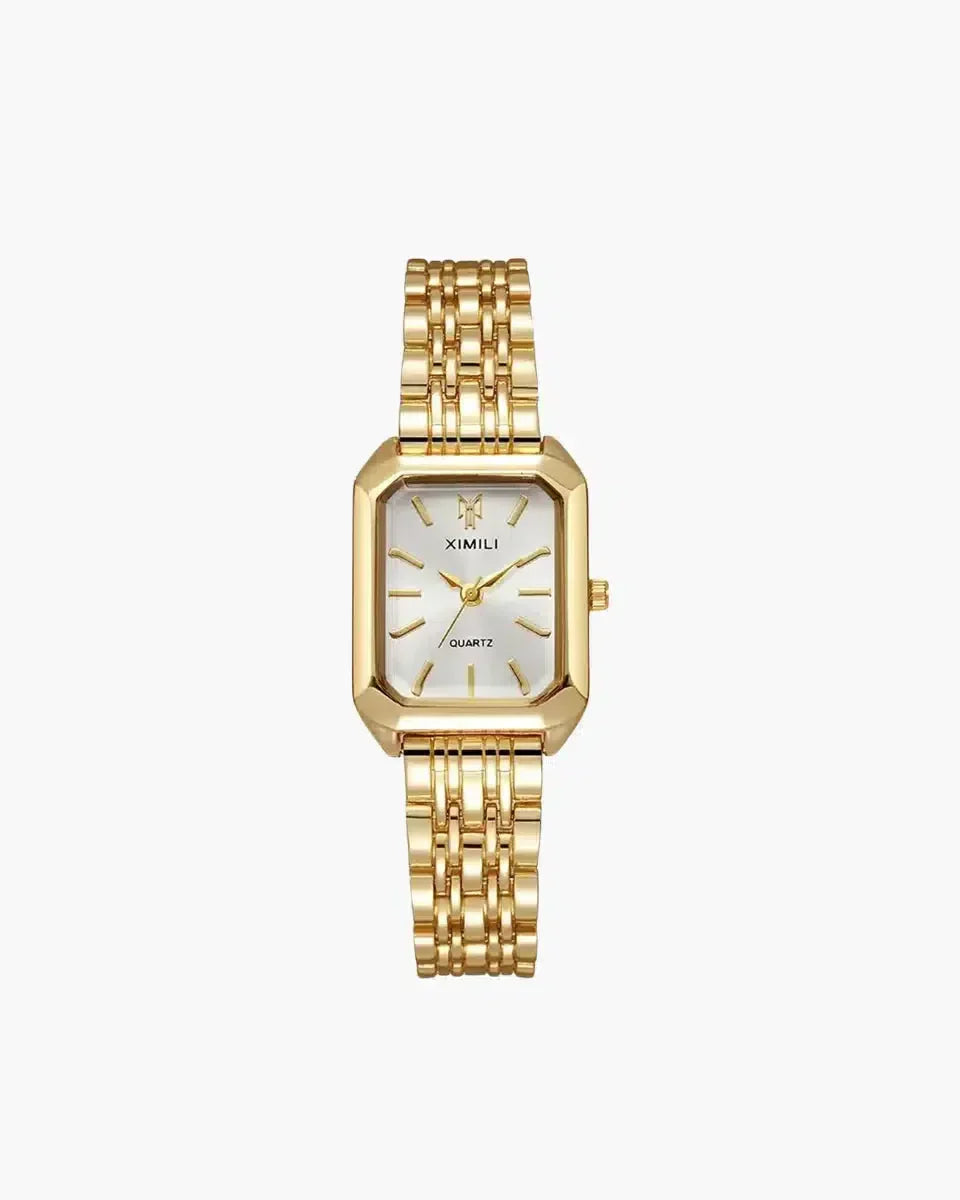Cassiane – Slim band – Square gold wristwatch-15233937932661-Mirella Fiore