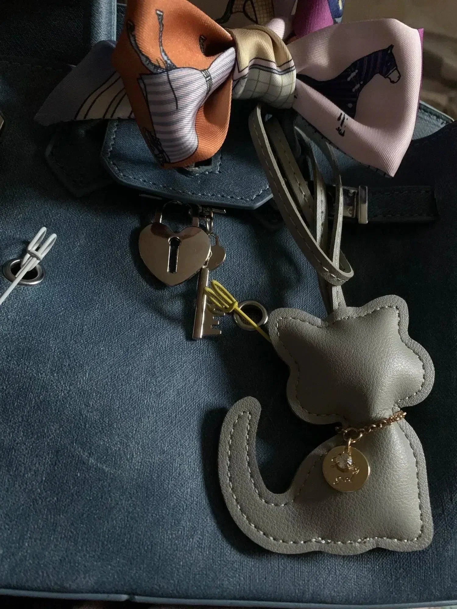 Cat – Playful cat design – Bag charm-15133605953909-Nancy & Mae Savannah