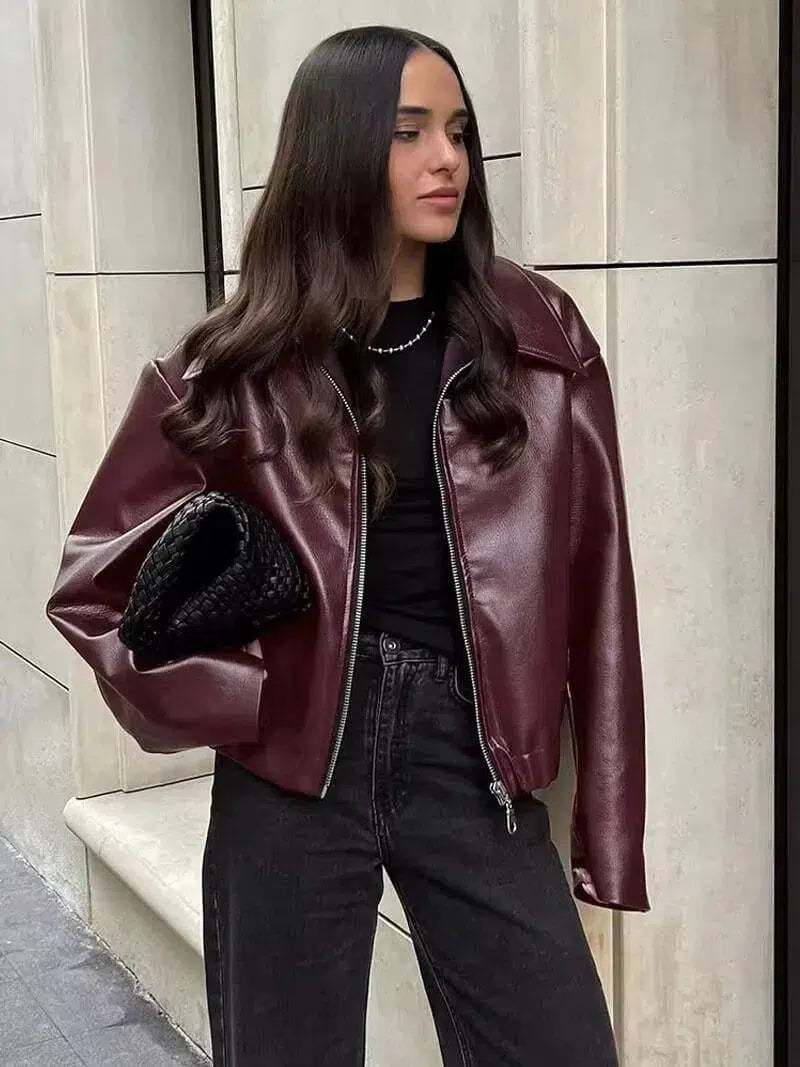 Caterina – Oversized fit – Leather jacket-15133991502197-Mirella Fiore
