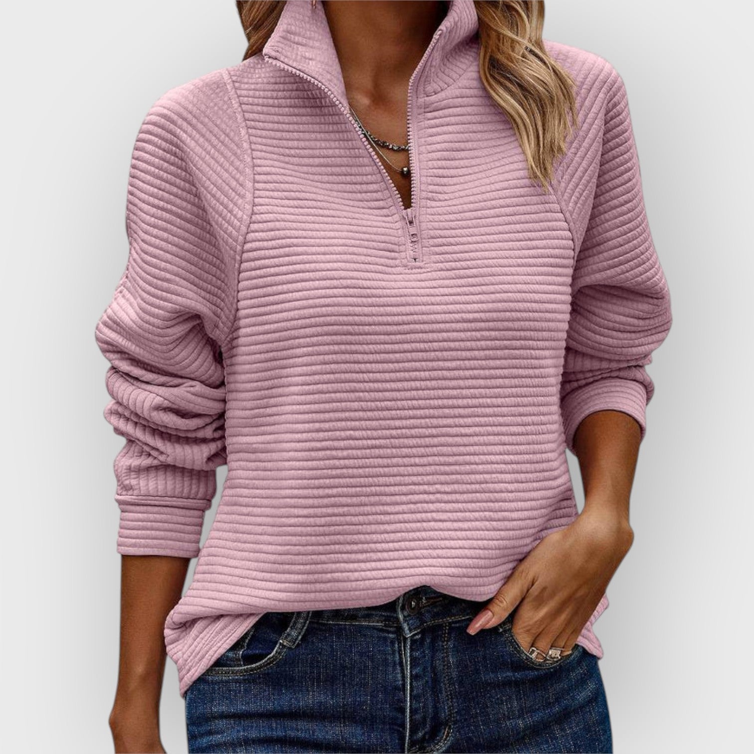 Catherine - Halfzip Pullover-15518866768245-Nancy & Mae Savannah