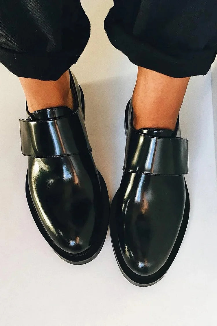 Celeste - Polished Strap Loafers-15551042388341-Mirella Fiore