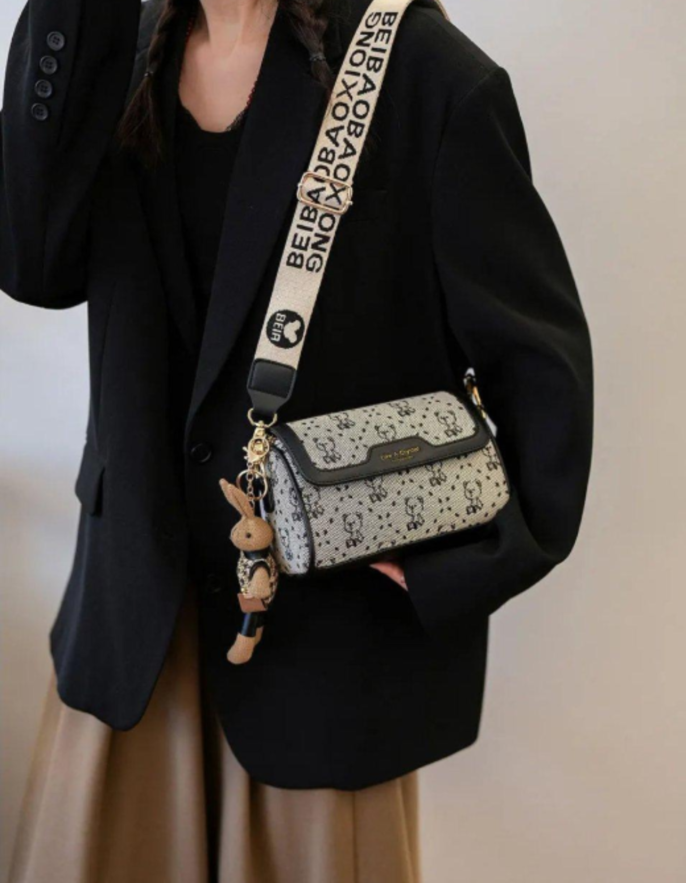 Celinea – Embellished bunny charm – Crossbody bag-15209173647733-Mirella Fiore