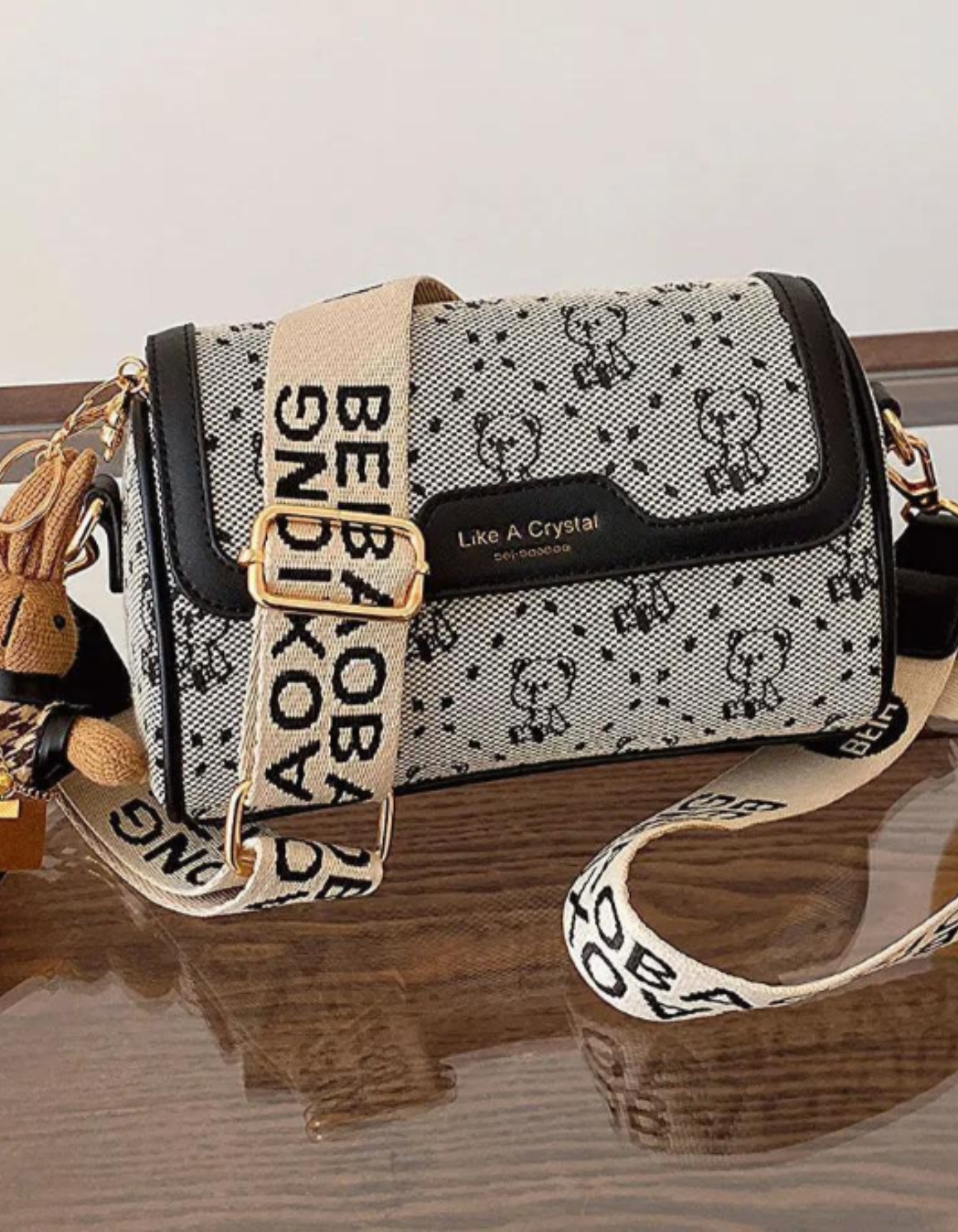 Celinea – Embellished bunny charm – Crossbody bag-15209173647733-Mirella Fiore
