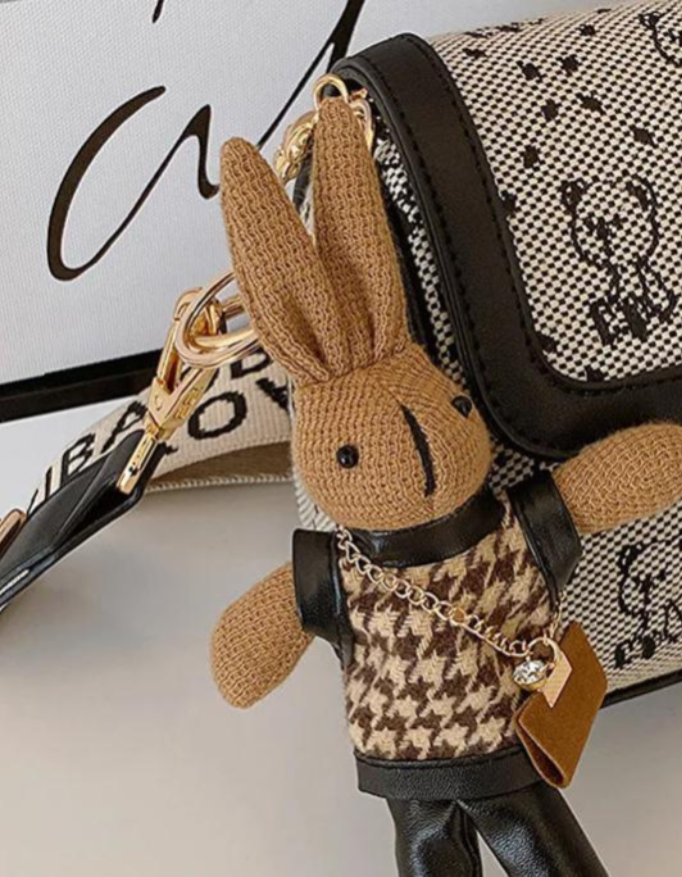 Celinea – Embellished bunny charm – Crossbody bag-15209173647733-Mirella Fiore
