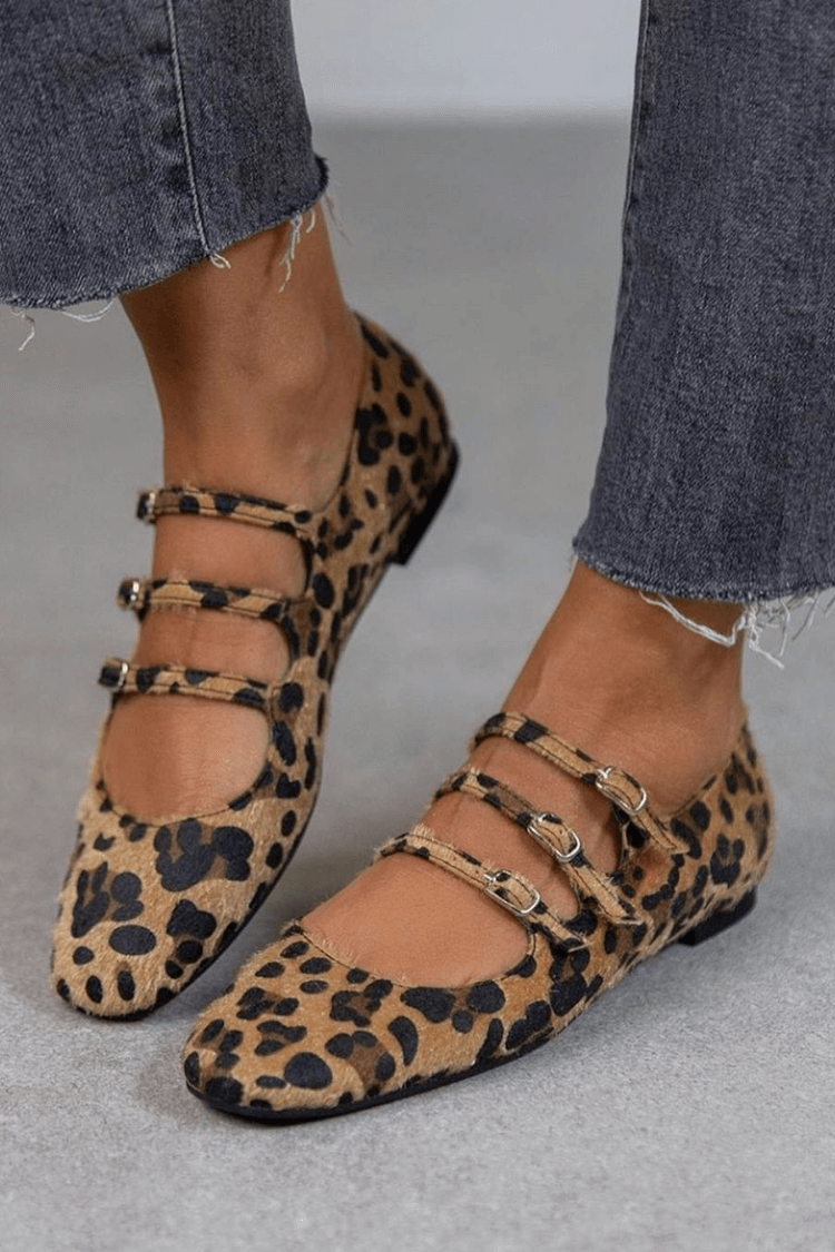 Charlotte - Leopard Buckle Flats-15551039832437-Mirella Fiore