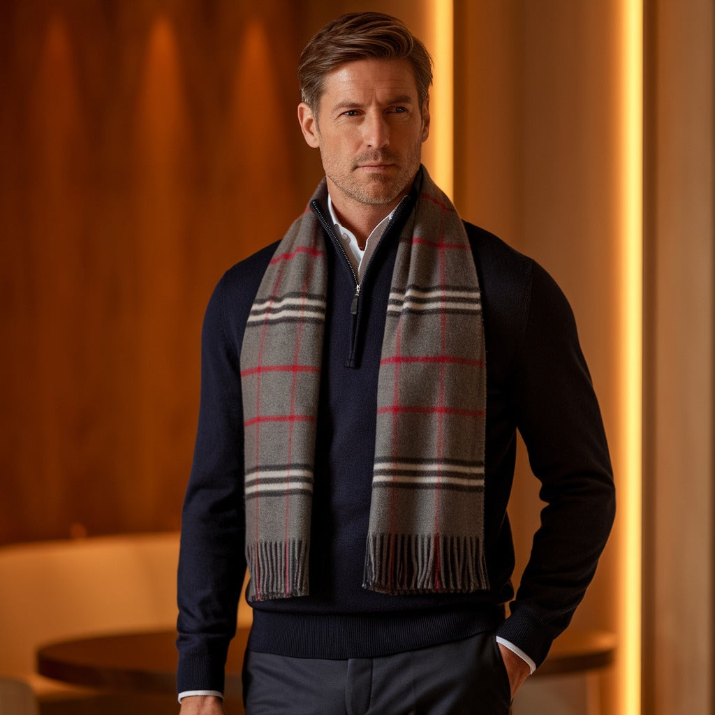 Check Cashmere Scarf-15553986265461-Nancy & Mae Savannah