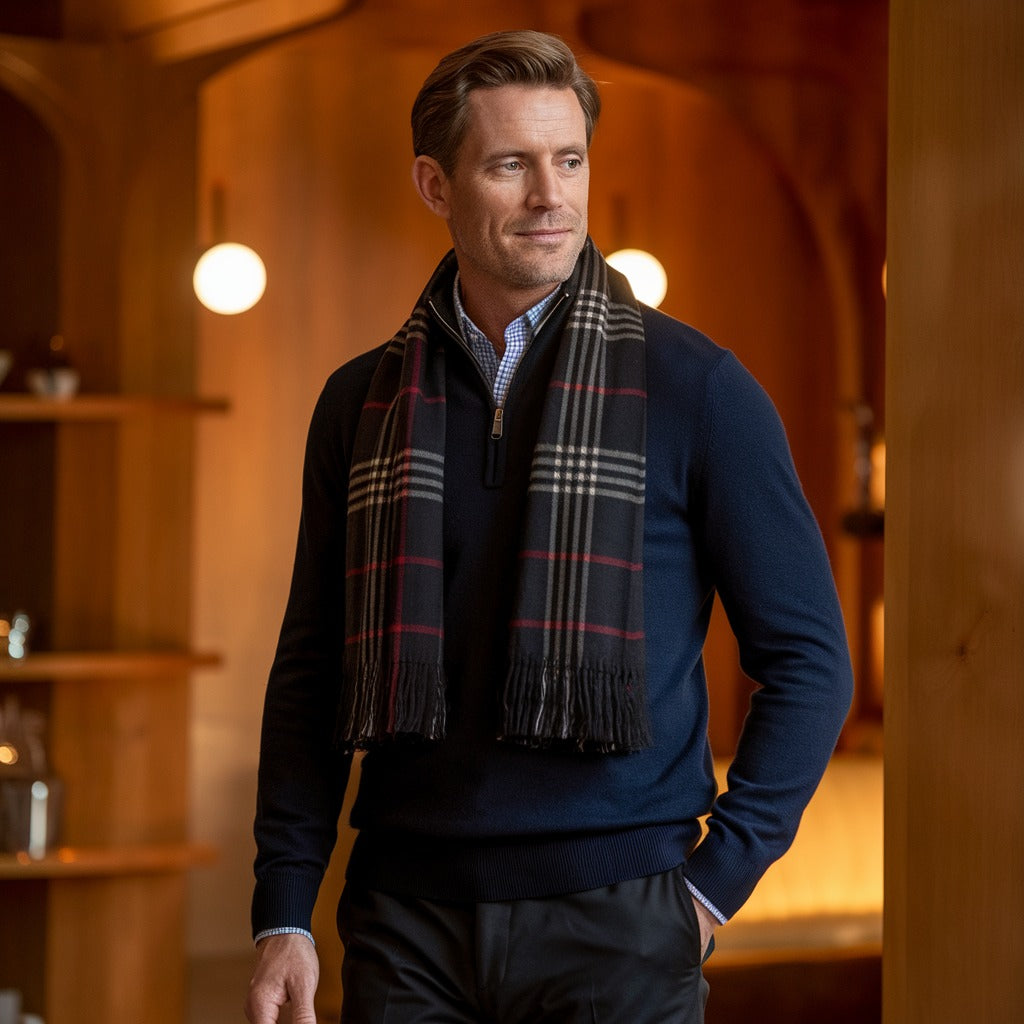 Check Cashmere Scarf-15553986265461-Nancy & Mae Savannah
