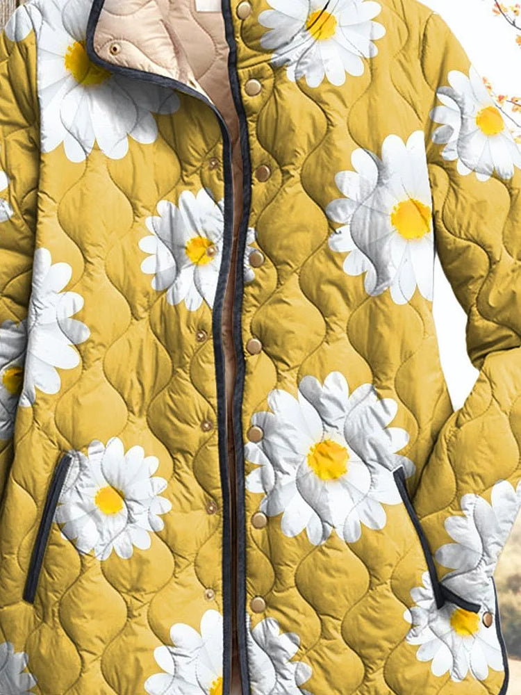 Chelsea - Charming Daisy Pattern Women's Jacket-15549061628277-Mirella Fiore