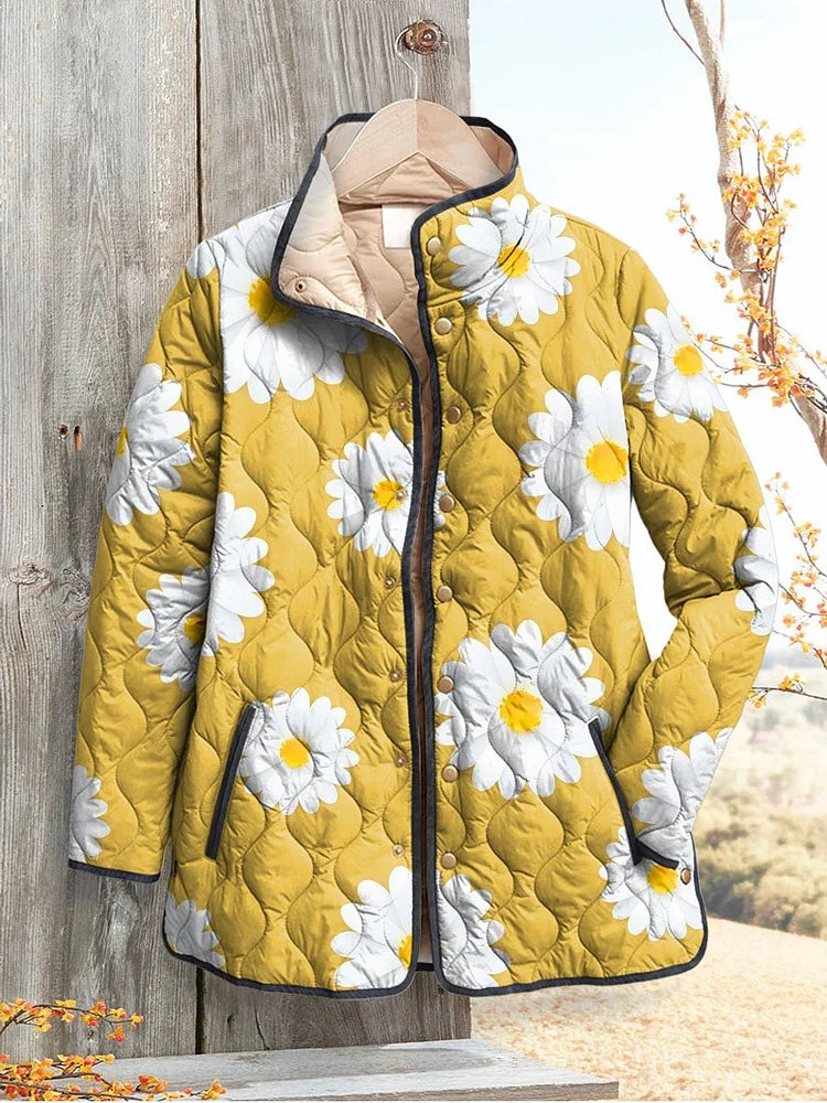 Chelsea - Charming Daisy Pattern Women's Jacket-15549061628277-Mirella Fiore