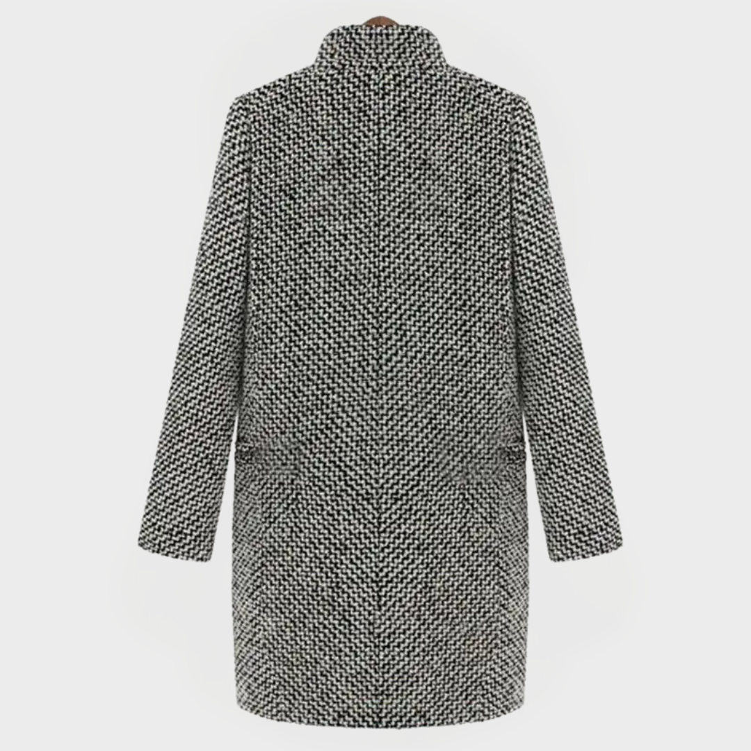 Chelsea - Long checked coat-15547644346741-Nancy & Mae Savannah