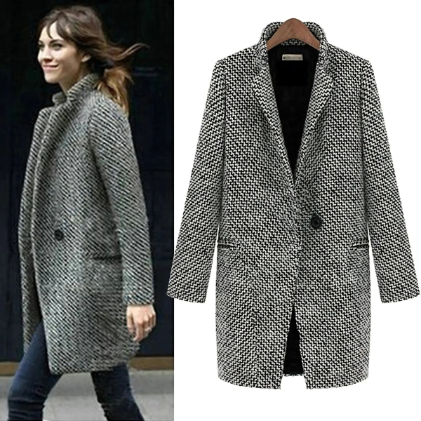 Chelsea - Long checked coat-15547644346741-Nancy & Mae Savannah