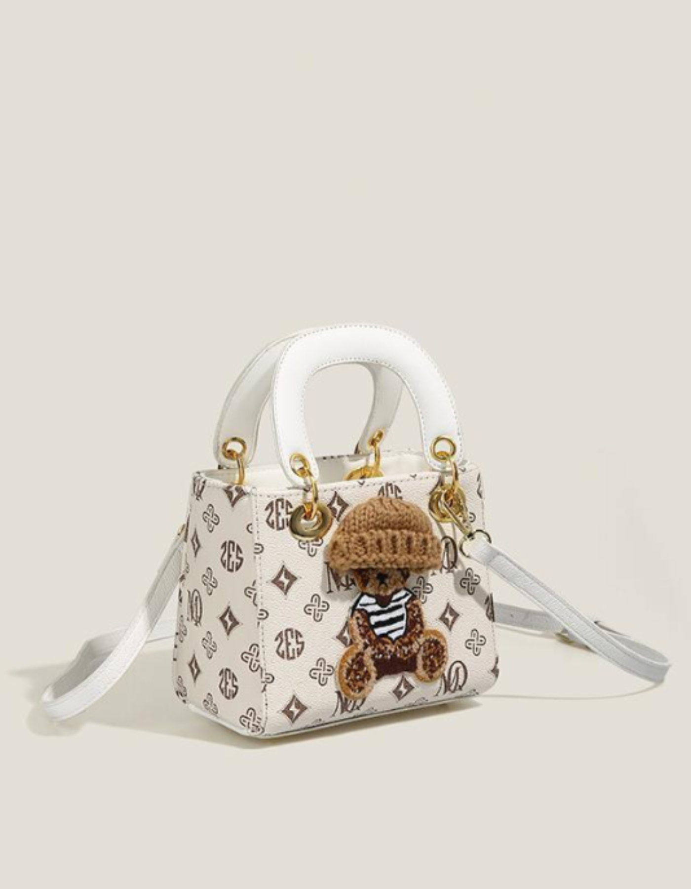 Chérieval – Knitted bear accent – Crossbody handbag-15209173746037-Mirella Fiore