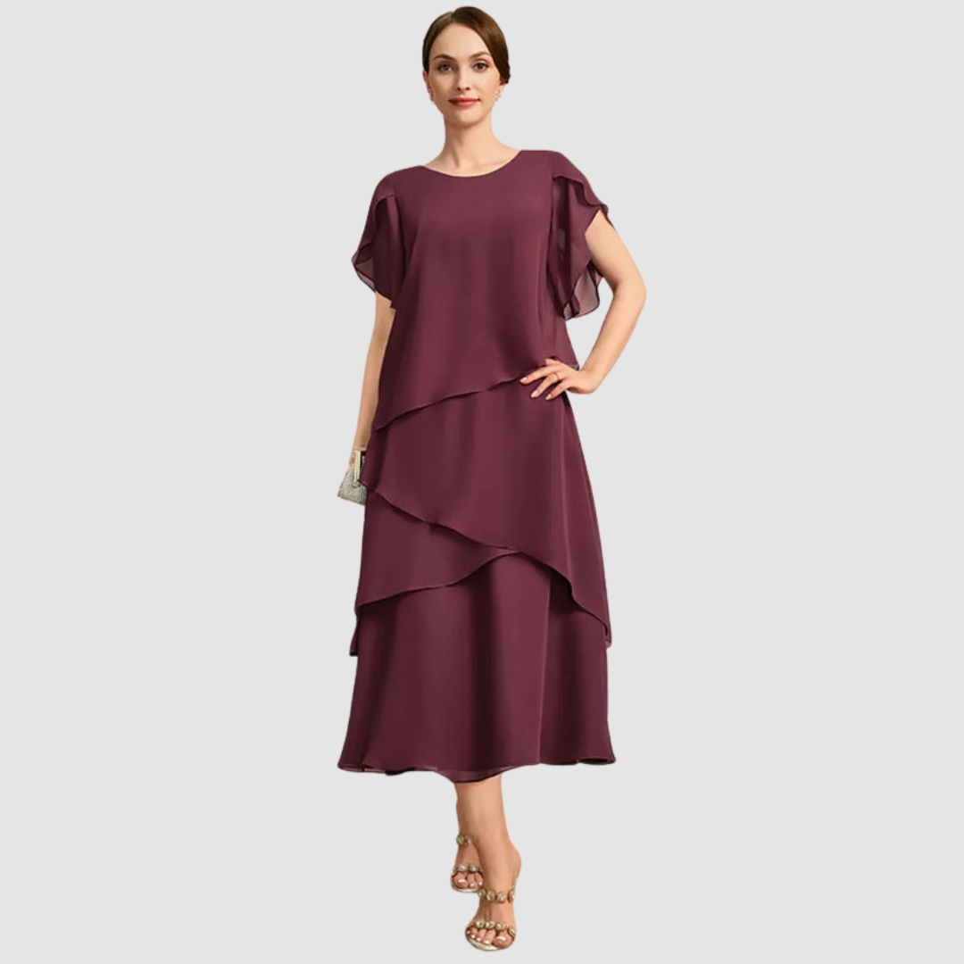 Cierra - Elegant Chiffon Dress-15553263272309-Nancy & Mae Savannah