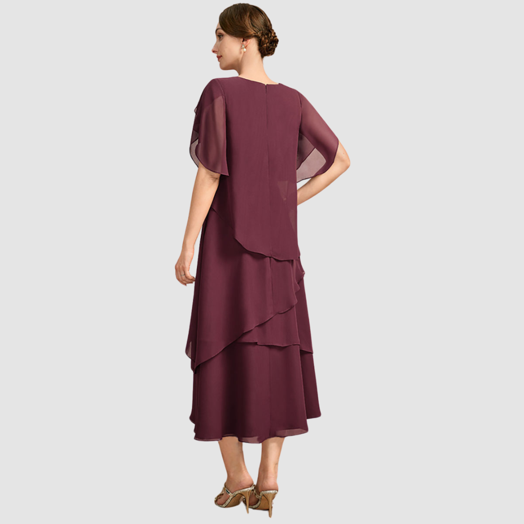 Cierra - Elegant Chiffon Dress-15553263272309-Nancy & Mae Savannah