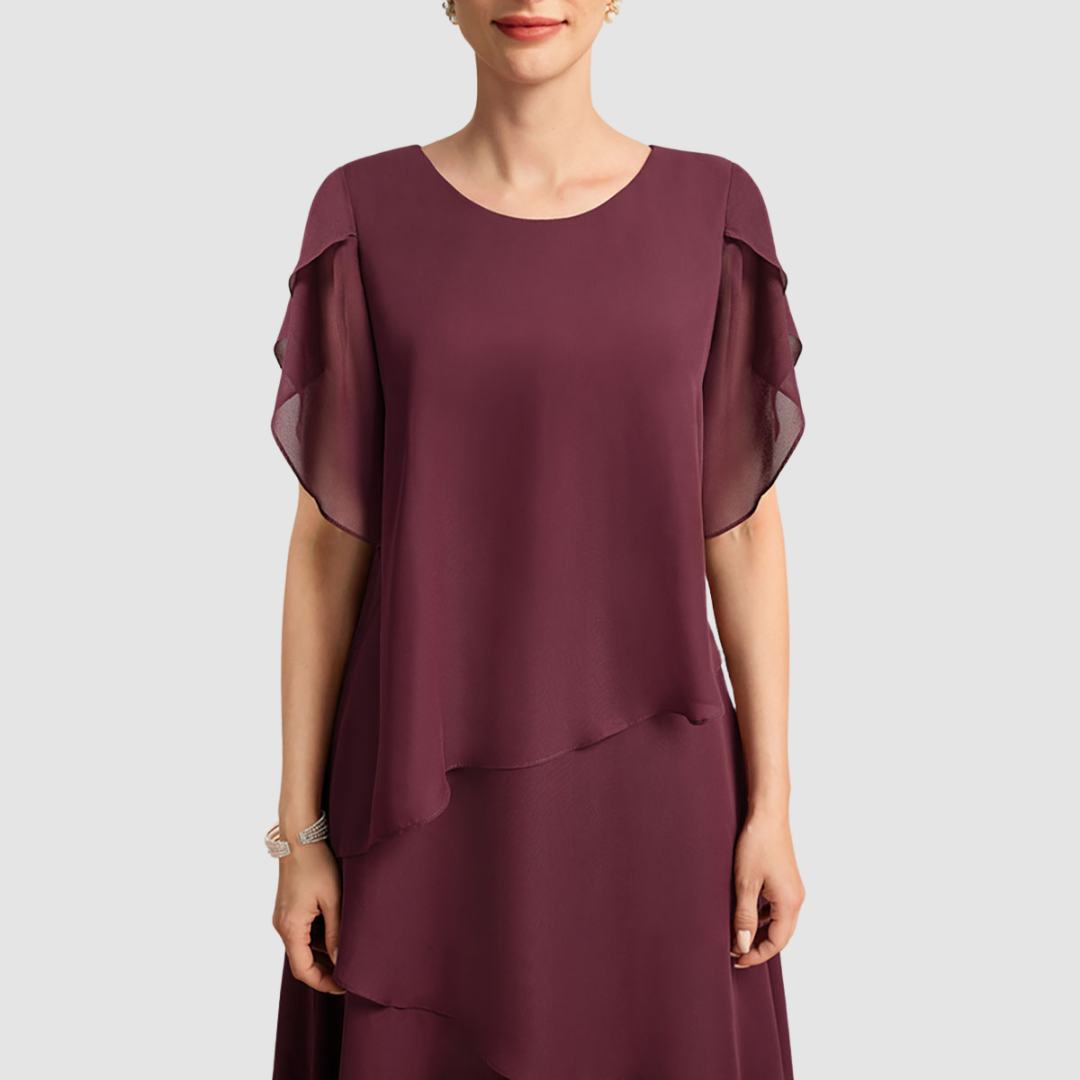 Cierra - Elegant Chiffon Dress-15553263272309-Nancy & Mae Savannah