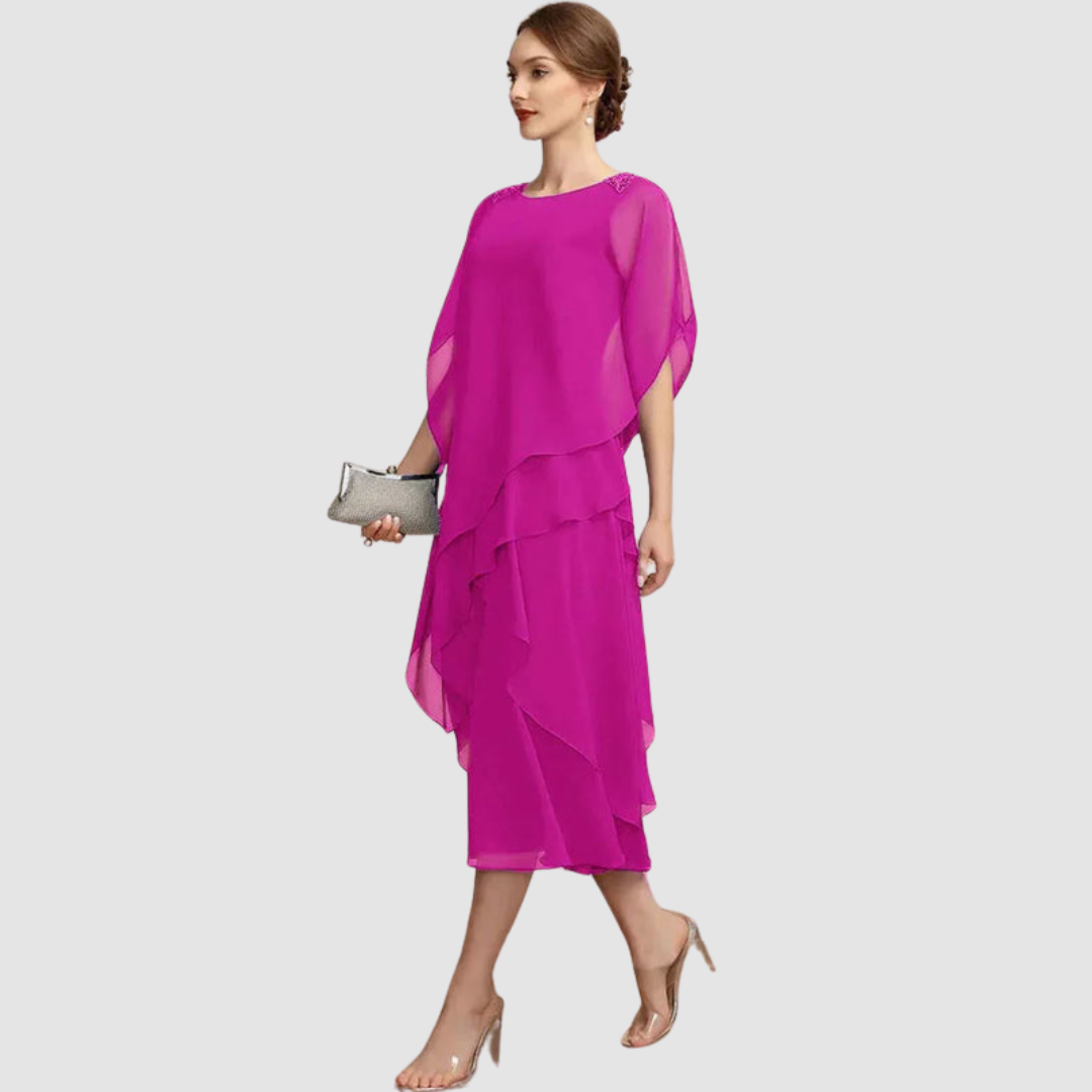 Cierra - Elegant Chiffon Dress-15553263272309-Nancy & Mae Savannah