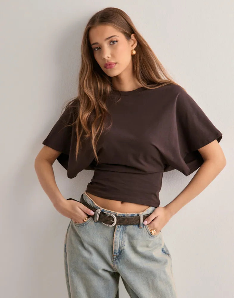Cirella – Cinched waist – Cropped t-shirt-15133781459317-Mirella Fiore
