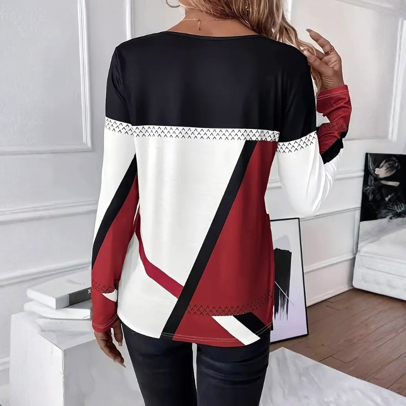 Clara – Stylish Long Sleeve Shirt-15552322535797-Nancy & Mae Savannah
