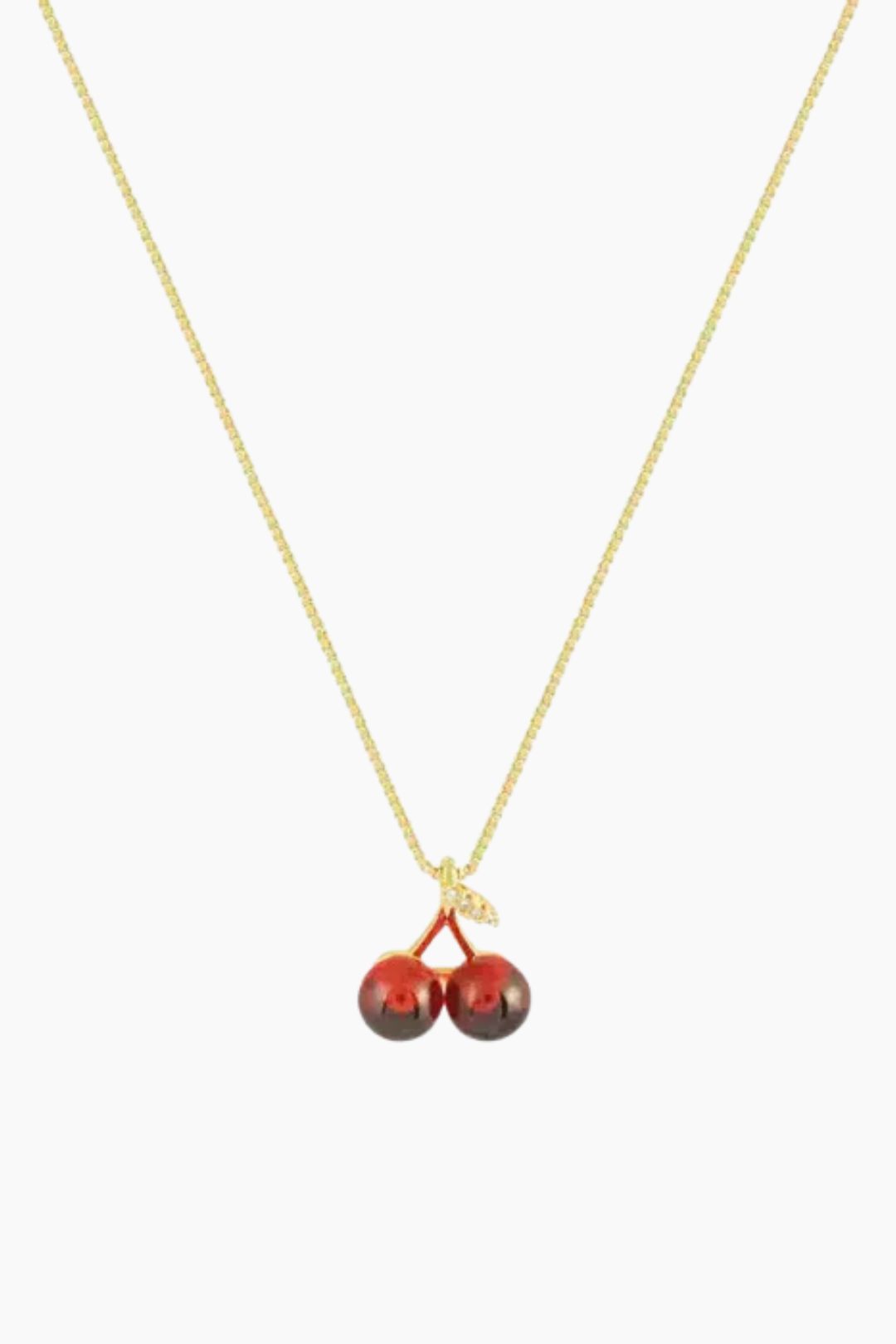 Clarisse – Gold-plated – Cherry charm necklace-15227799929205-Mirella Fiore
