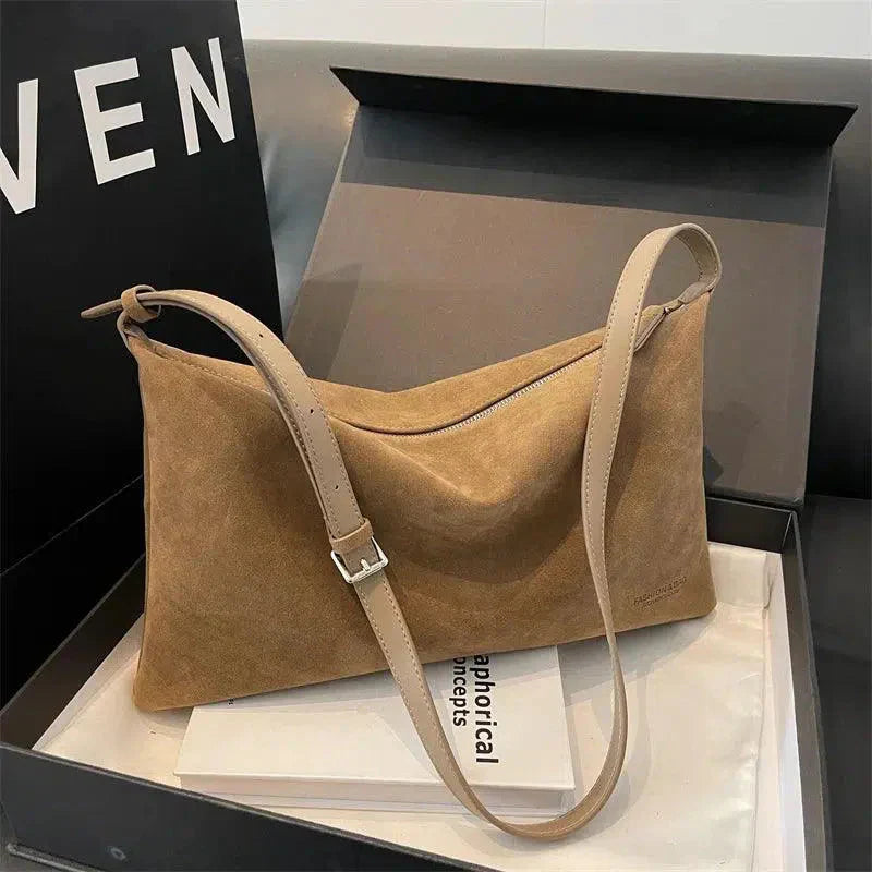 Claudia – Classic refined design – Suede crossbody-15133571776885-Mirella Fiore