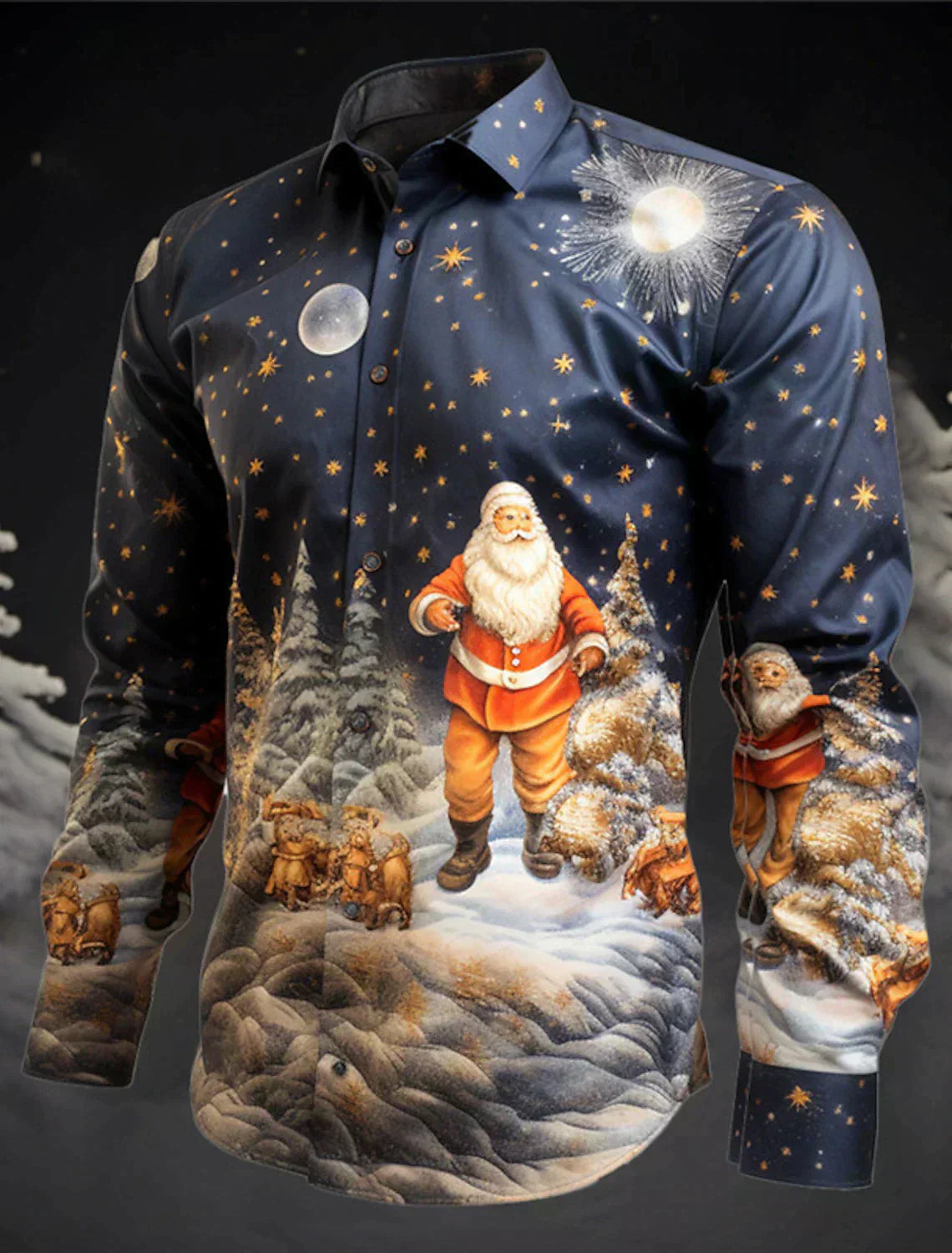 Claus - Elegant Christmas Shirt-15553985413493-Nancy & Mae Savannah