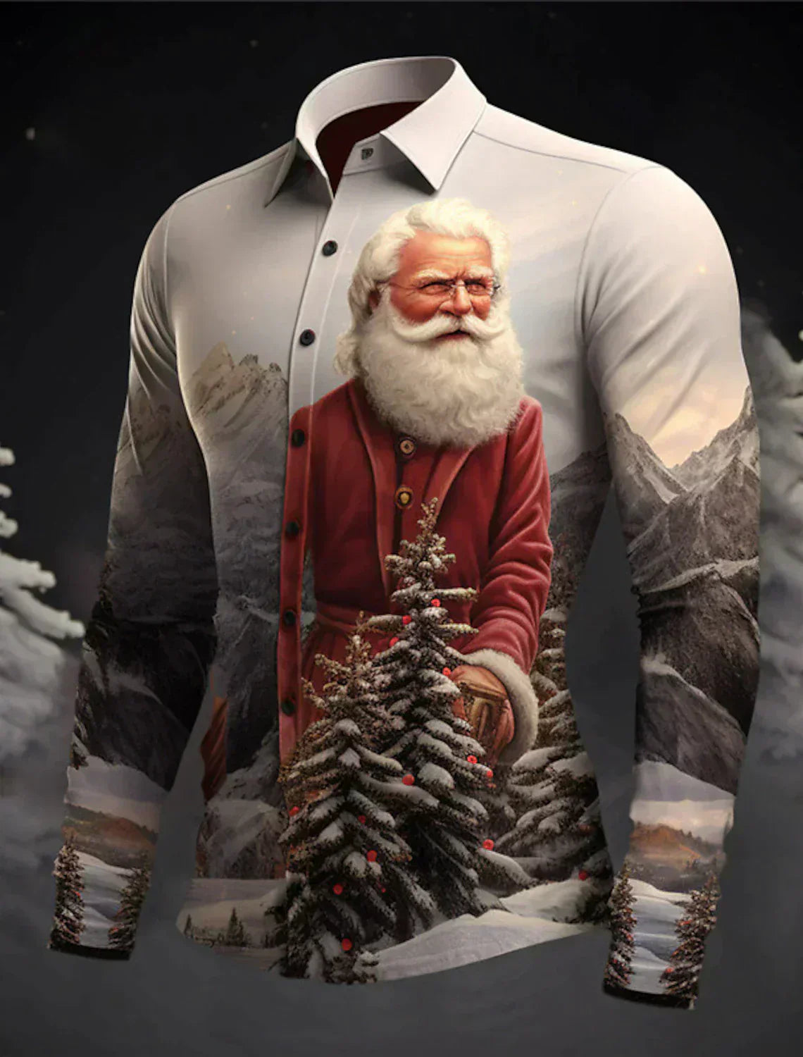 Claus - Elegant Christmas Shirt-15553985413493-Nancy & Mae Savannah