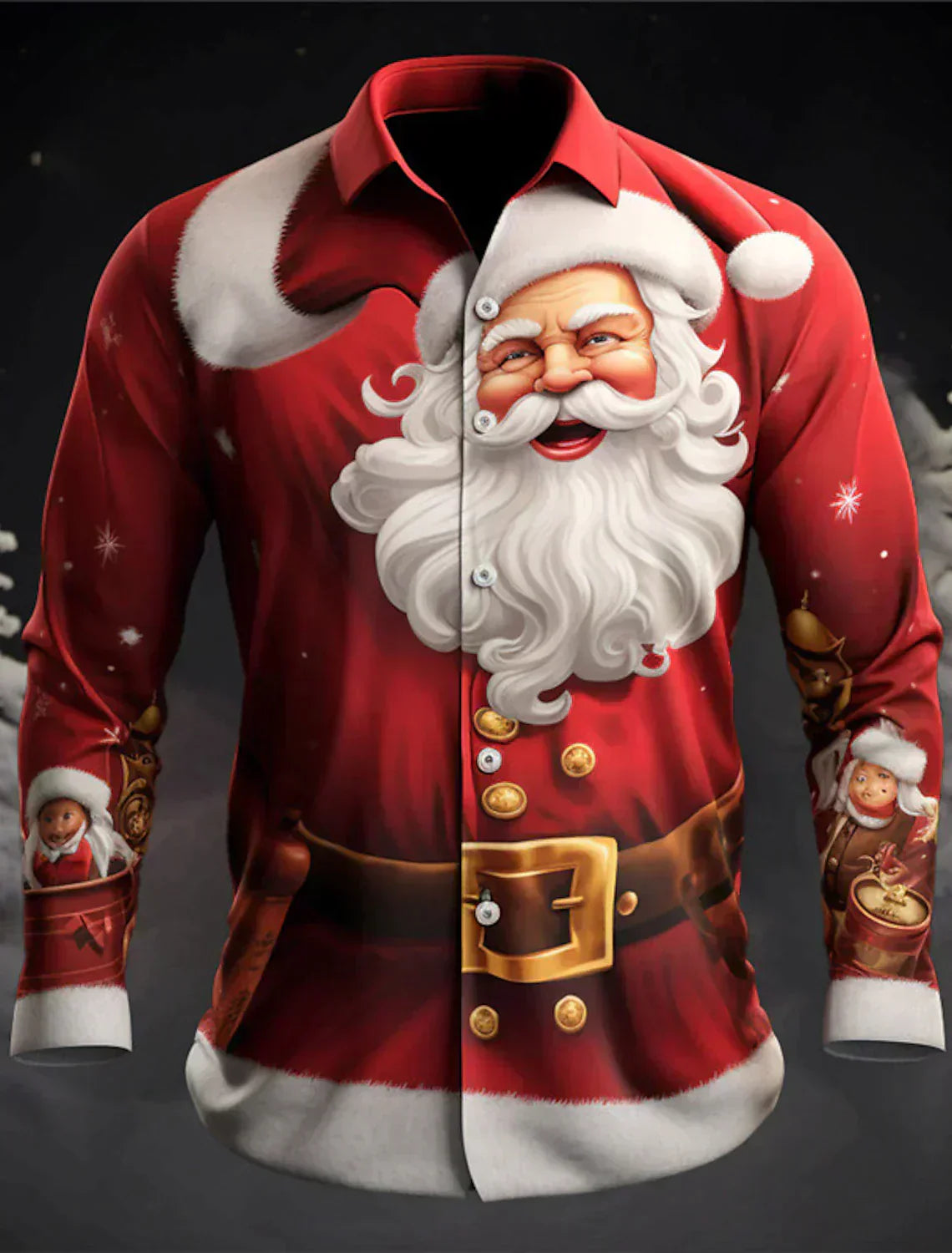 Claus - Elegant Christmas Shirt-15553985413493-Nancy & Mae Savannah