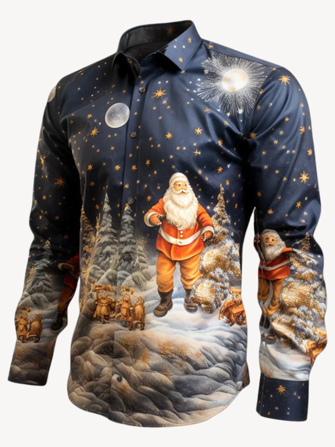 Claus - Elegant Christmas Shirt-15553985413493-Nancy & Mae Savannah