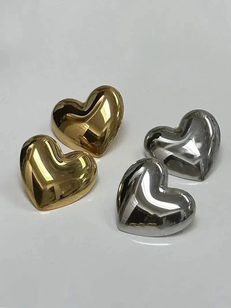 Cuore – Chunky design – Heart earrings-15227778597237-Nancy & Mae Savannah