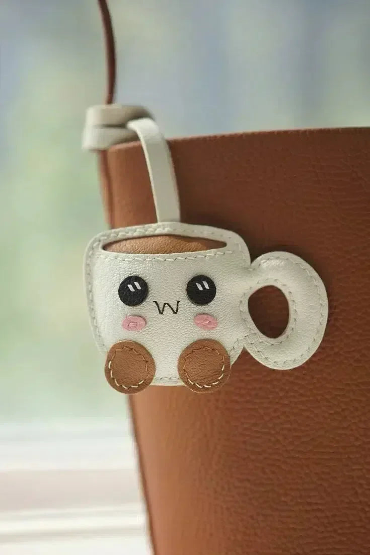 Cuppy the Coffee – Whimsical theme – Bag charm-15133607264629-Nancy & Mae Savannah