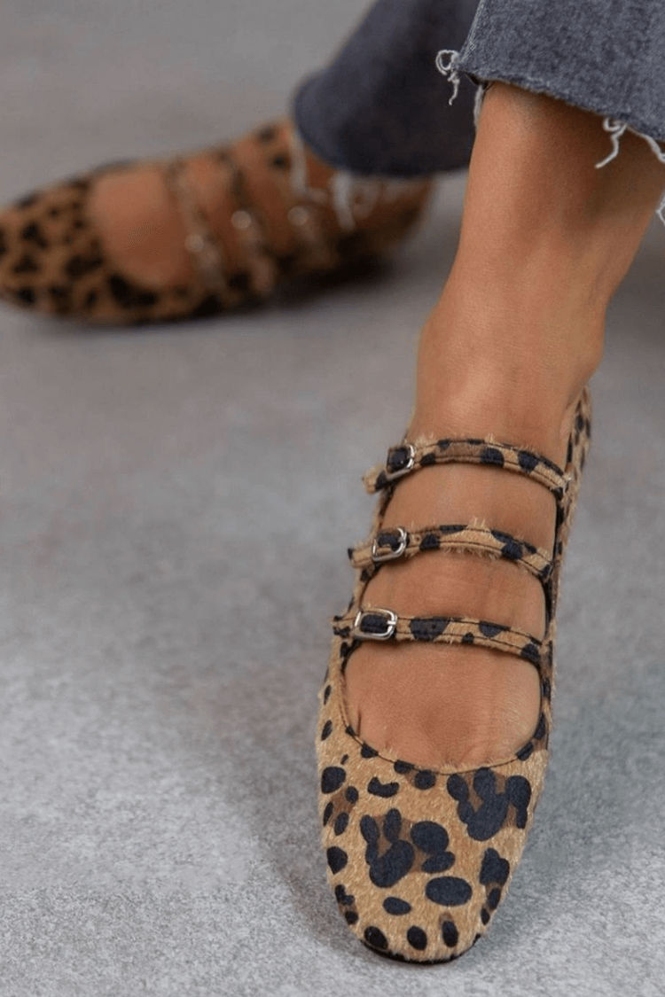 DARIA - LEOPARD BUCKLE FLATS-15549135028597-Nancy & Mae Savannah