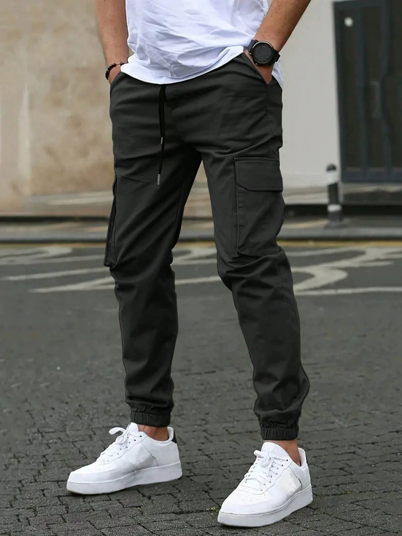 DAVID | MEN'S CARGO JOGGER TROUSERS-15553363673461-Mirella Fiore
